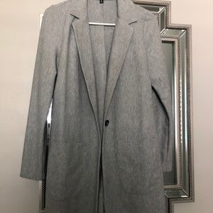 Papaya Grey Long Jacket Blazer Sz S-M